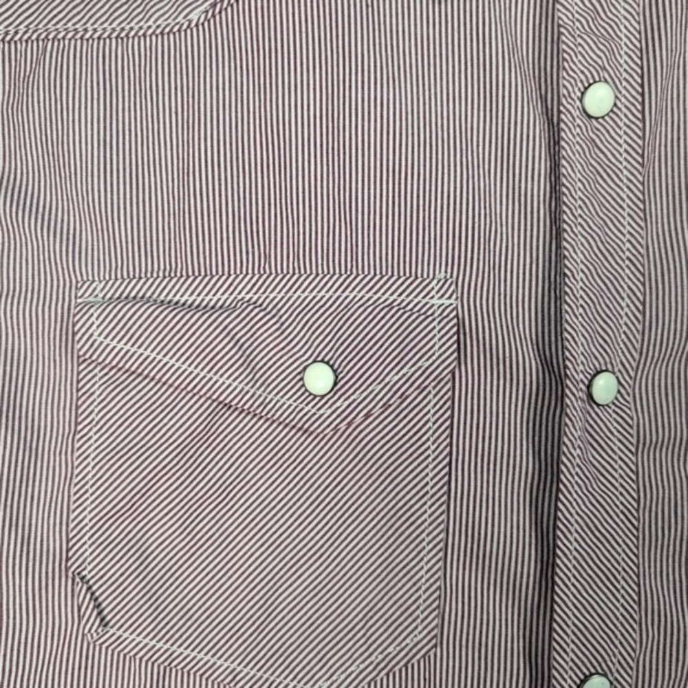 VTG Ecko Unltd Dress Shirt Men's XL Red White Pearl Snap L/S Western RN#93526 - Picture 6 of 8